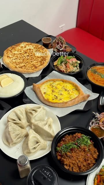A spread of Georgian dishes